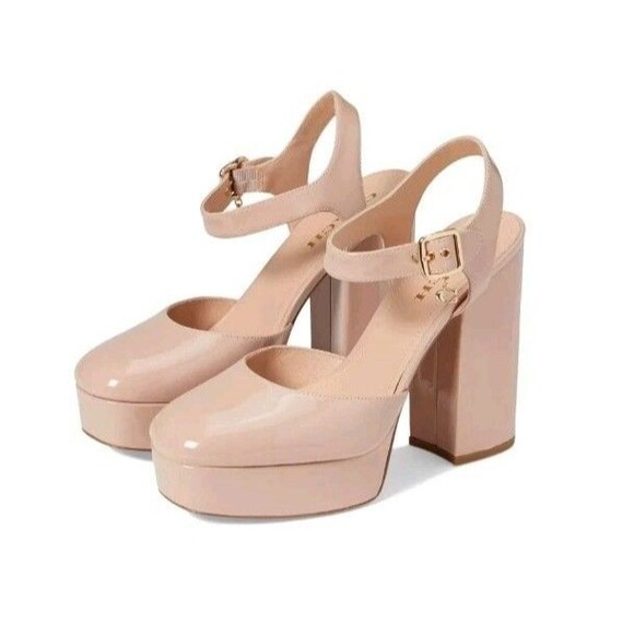 NWOB COACH Isabella Patent Leather Pump Patent Pale Blush US 8.5 M Party Festiva - Picture 1 of 11